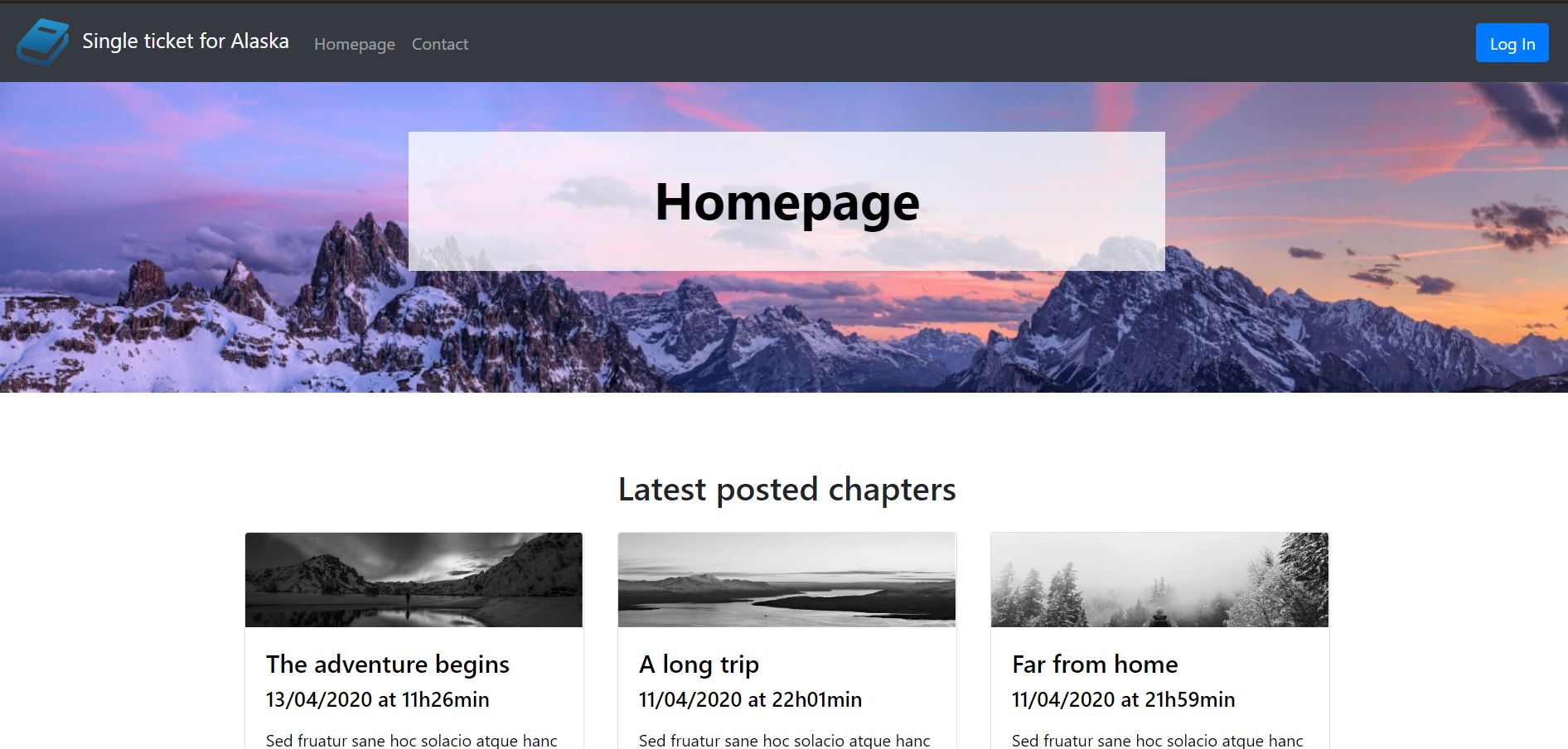 Projet de blog from scratch en php7 et MySql